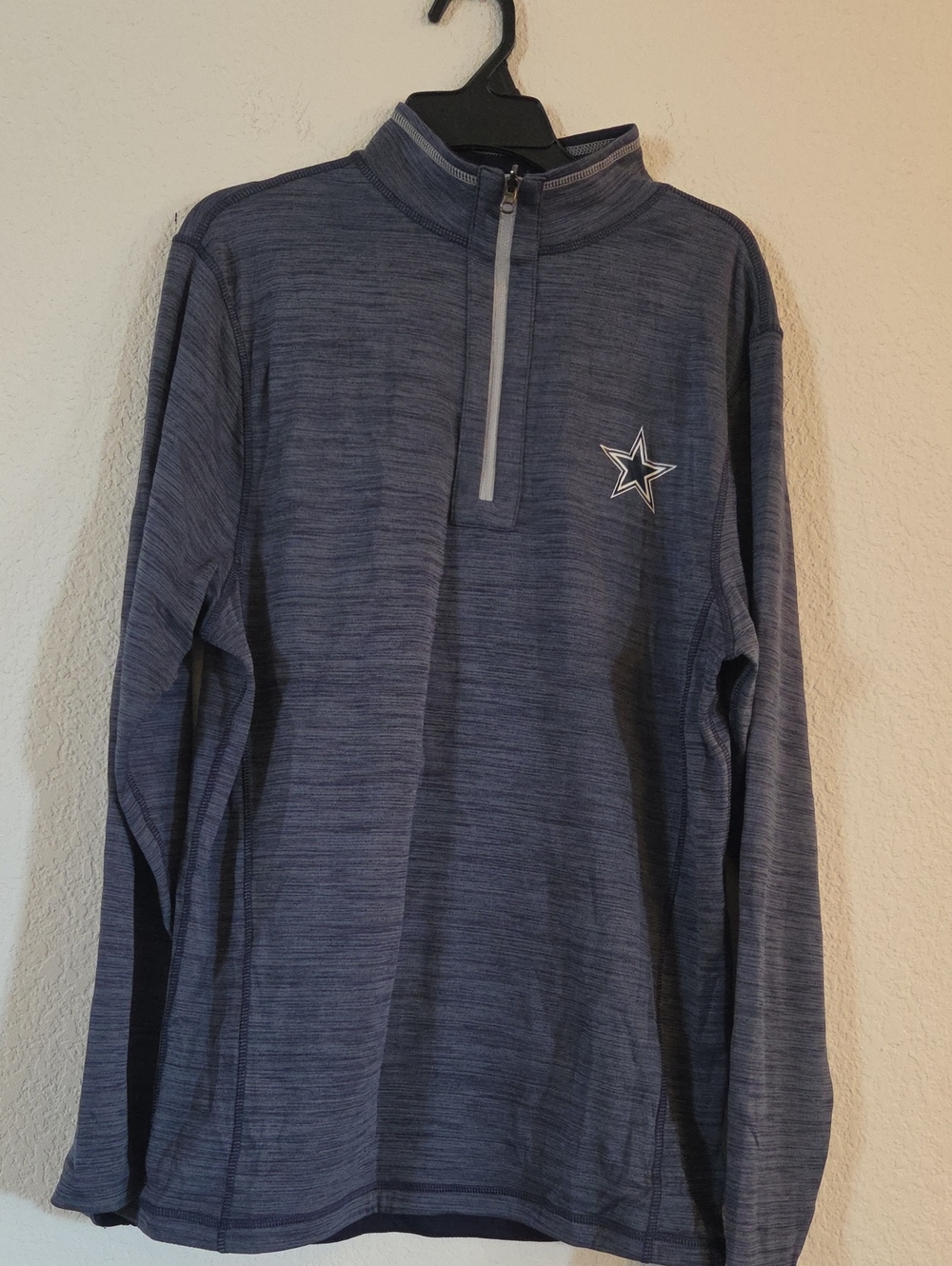 Women's Navy Half-Zip Pullover with Star Emblem